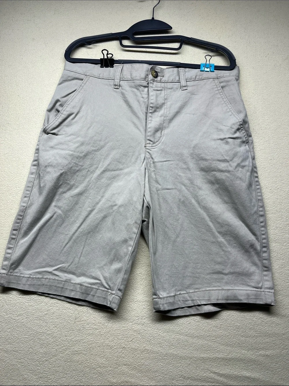 French Toast Men's Flat-Front Chino Shorts - Light Gray